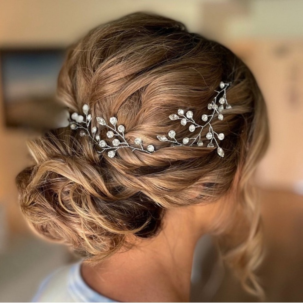 NWT - silver hair vine with clear crystals | BelleMichelleUSA on Etsy